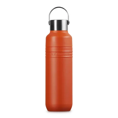 Le Creuset Trinkflasche On The Go Edelstahl Isolierflasche Ofenrot 1000 ml