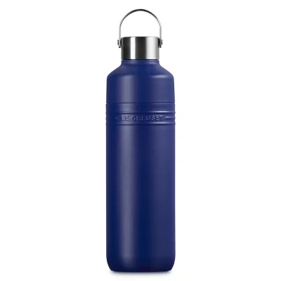 Le Creuset Trinkflasche On The Go Edelstahl Isolierflasche Azure Blau 1000 ml