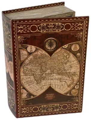 Hohles Buch mit Geheimfach Buchversteck Atlas Antik-Stil 21 cm