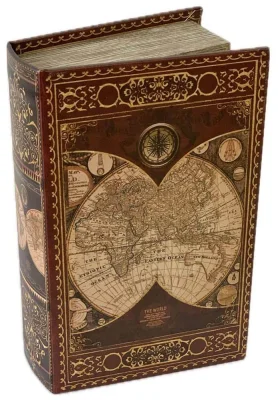 Hohles Buch mit Geheimfach Buchversteck Atlas Antik-Stil 27 cm