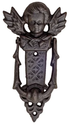 Türklopfer Engel Gusseisen Nostalgie Antik-Stil Vintage Braun