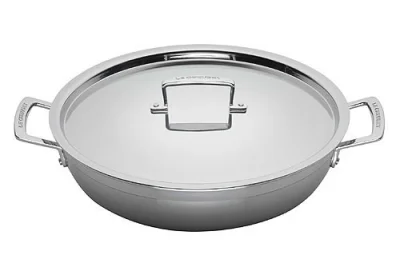 Le Creuset Profipfanne mit Deckel 3-Ply Edelstahl 30cm