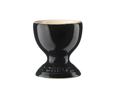 Le Creuset Eierbecher Klassik Steinzeug Schwarz glänzend