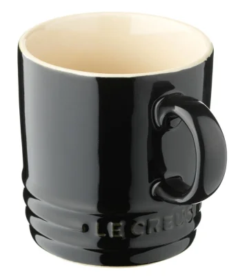 Le Creuset Tasse Becher Steinzeug Schwarz glänzend 200ml