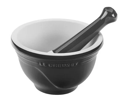 Le Creuset Mörser Steinzeug Schwarz Glänzend