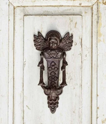 Türklopfer Engel Nostalgie Gusseisen Braun Vintage Antik-Stil