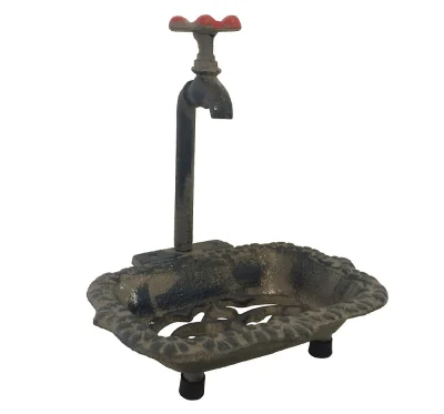 Nostalgie Seifenschale Alter Wasserhahn Seifenhalter Gusseisen Vintage-Stil