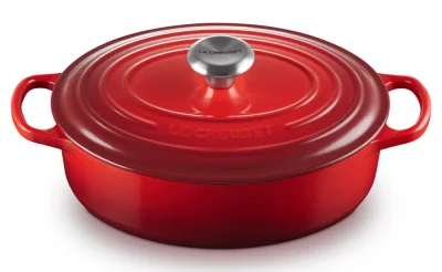 Le Creuset Gourmet-Bräter Signature Oval Guss Kirschrot 27cm